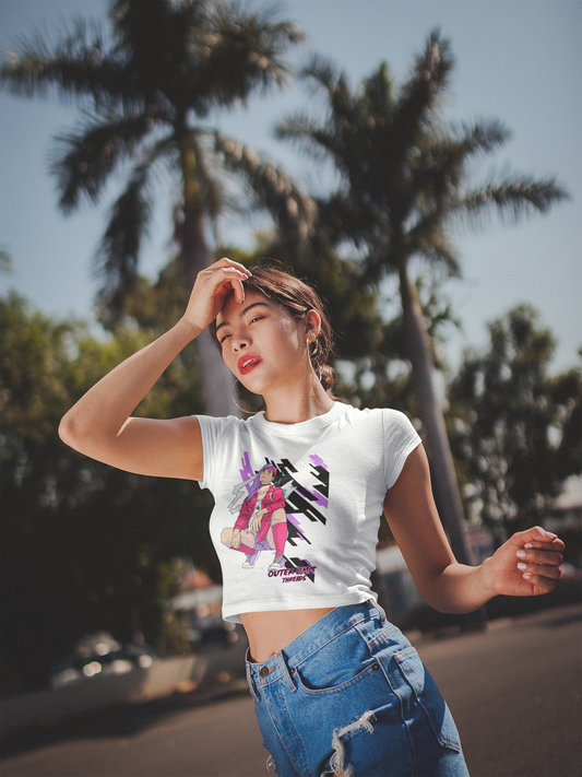 Cropped T-Shirt with Champion Logo