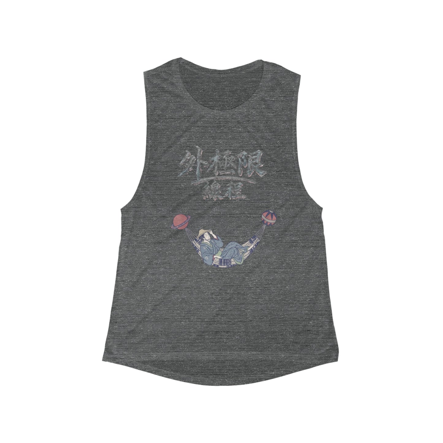 Japanese Wave Hammock Graphic Tank Top — Women's Scoop Muscle Tank