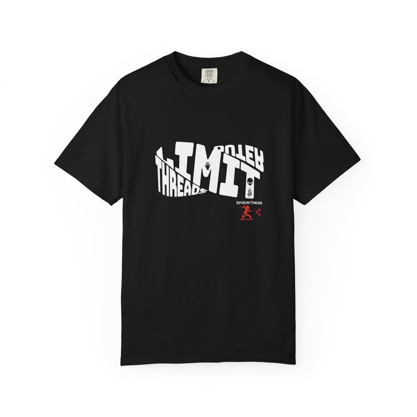 Garment-Dyed T-Shirt — 'Limitless' Split  Streetwear Graphic