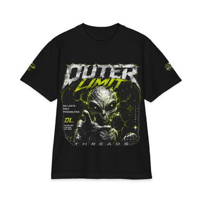 Outer Limit Alien Graphic Tee — Sci‑Fi Space Alien T‑Shirt