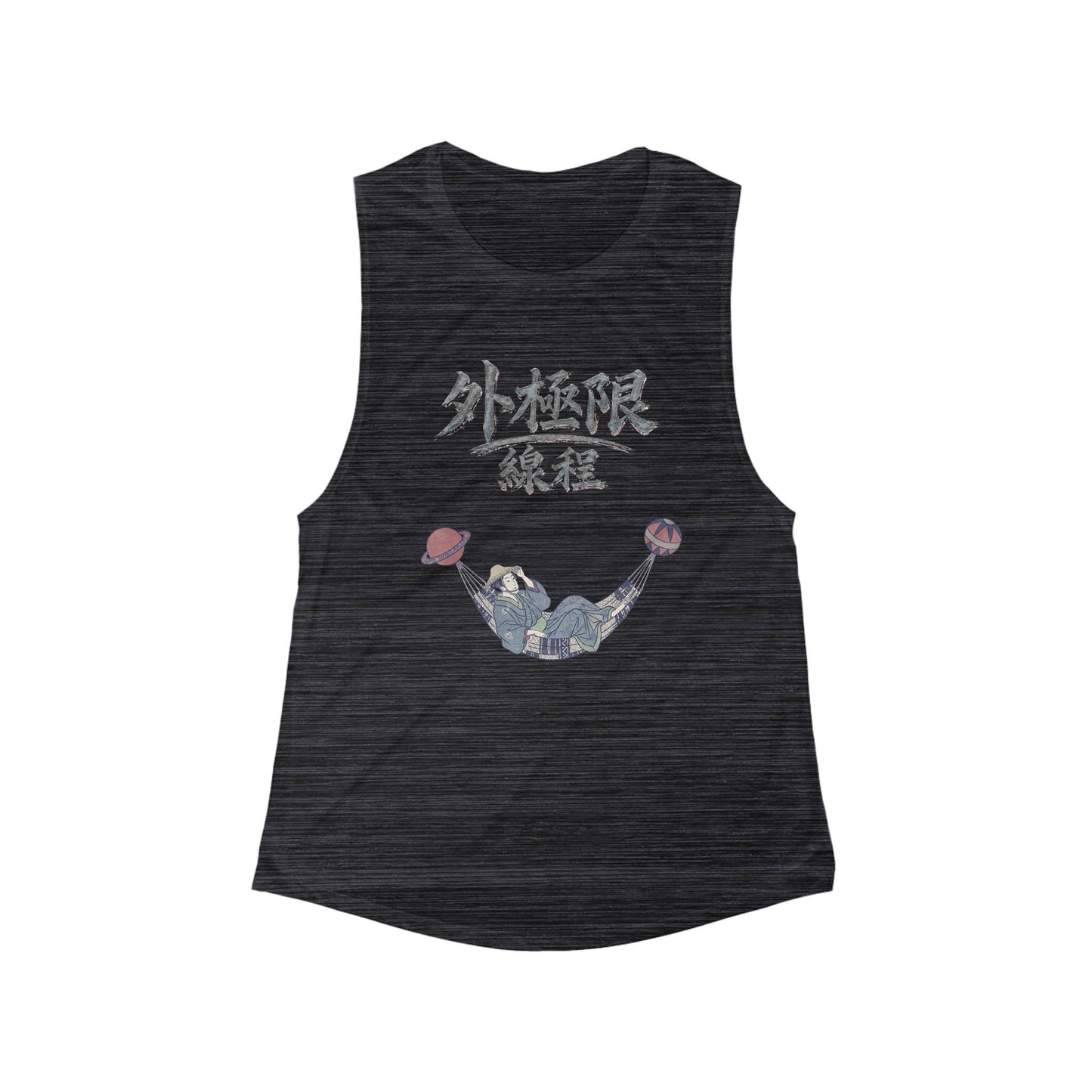 Japanese Wave Hammock Graphic Tank Top — Women's Scoop Muscle Tank