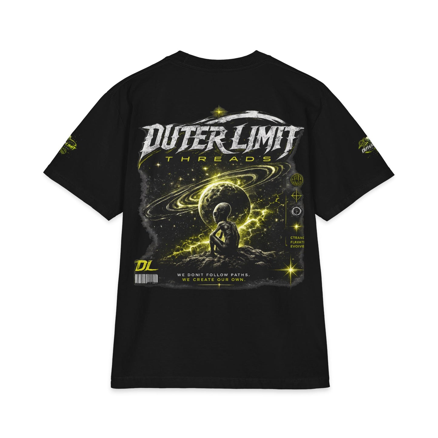 Outer Limit Alien Graphic Tee — Sci‑Fi Space Alien T‑Shirt