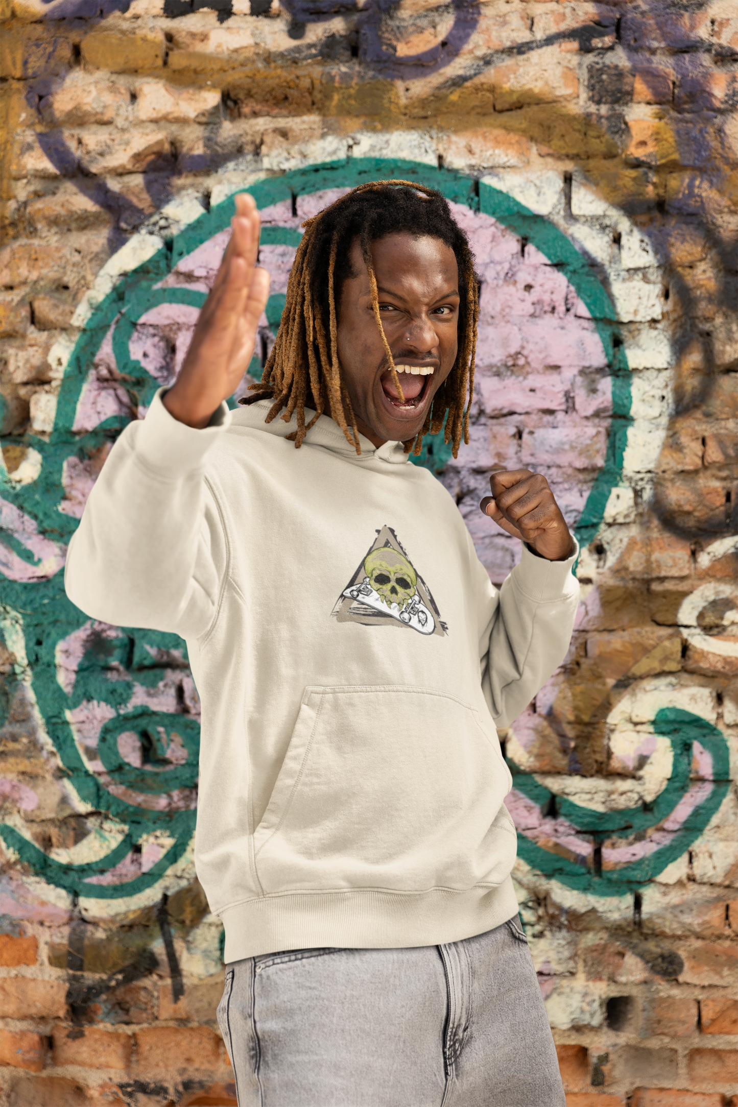 Alien Skateboard Fleece Hoodie