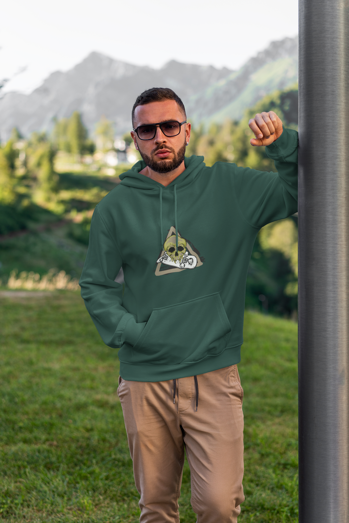 Alien Skateboard Fleece Hoodie