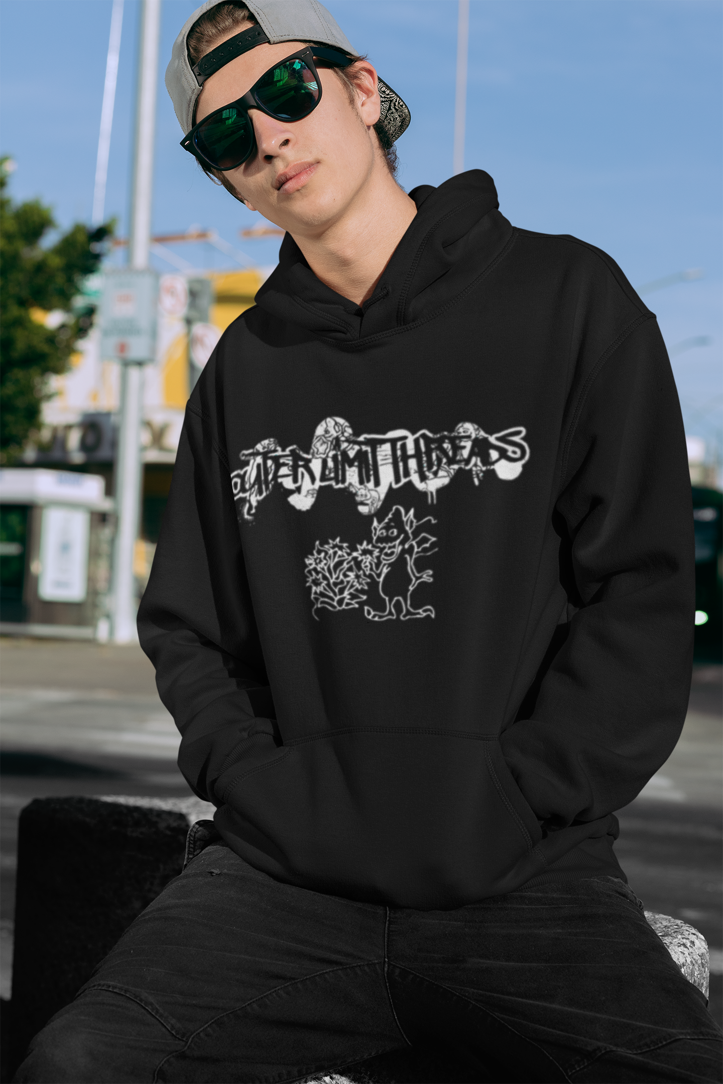 Three-Panel Fleece Hoodie
