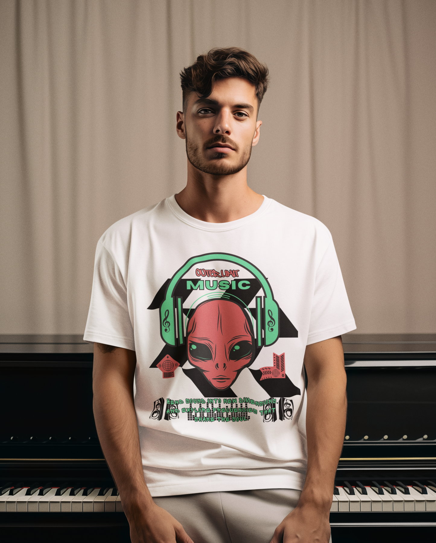 Unisex Music Festival Alien T-shirt