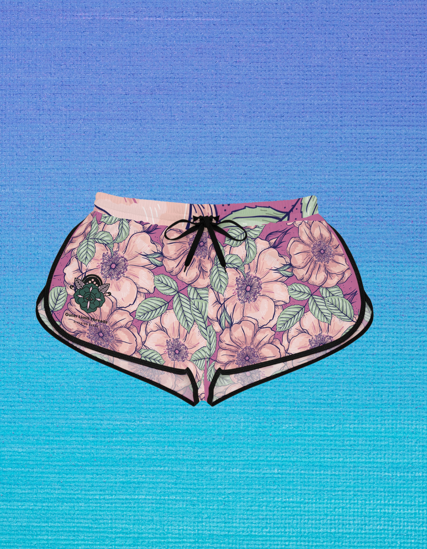 Relaxed Shorts - Outer Limits Flower Design