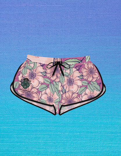 Relaxed Shorts - Outer Limits Flower Design
